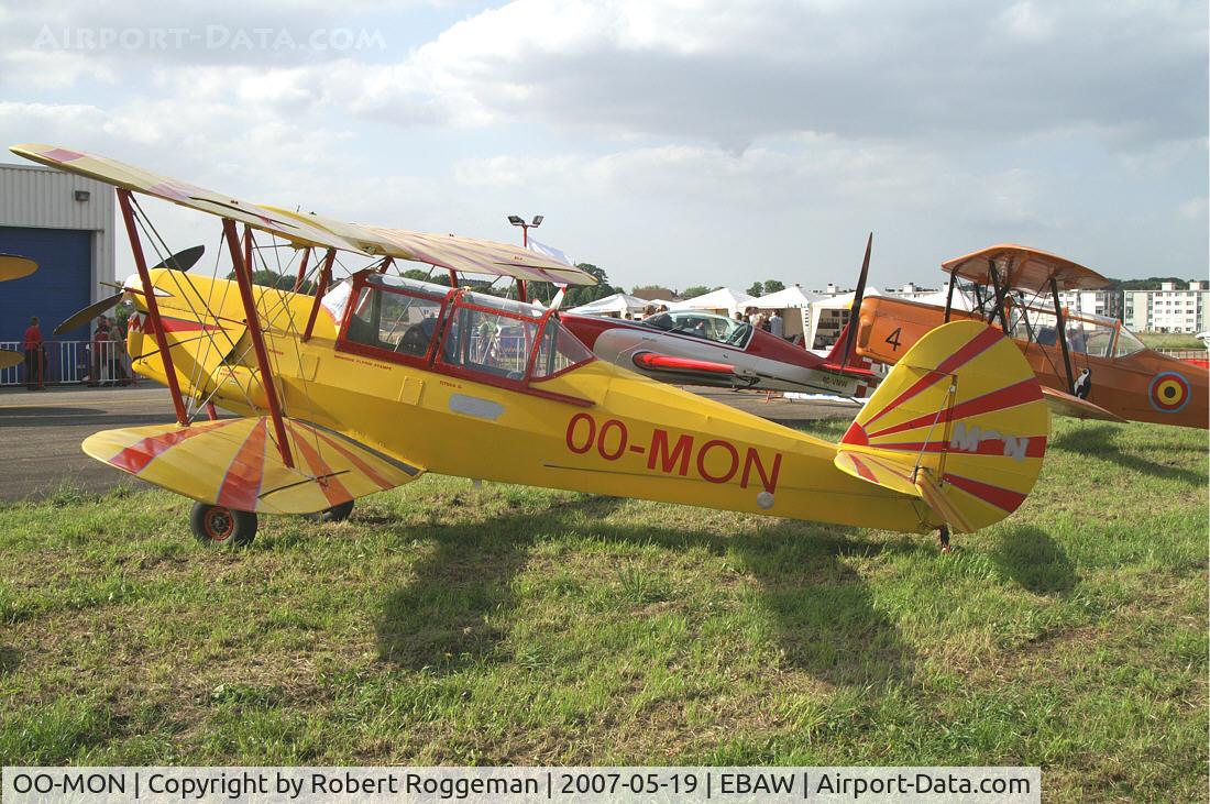 OO-MON, 1951 Stampe-Vertongen SV-4B C/N 1172, Was V-30 in Belgian Air Force.17 th Antwerp Stampe Fly In.