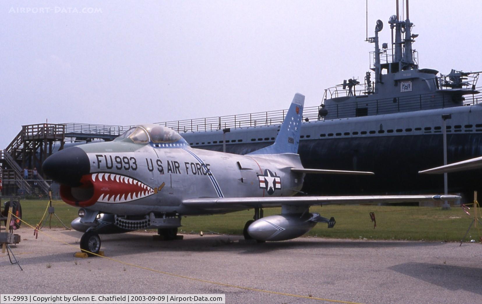 51-2993, North American F-86L Sabre C/N 177-50, F-86L at the Battleship Alabama Museum