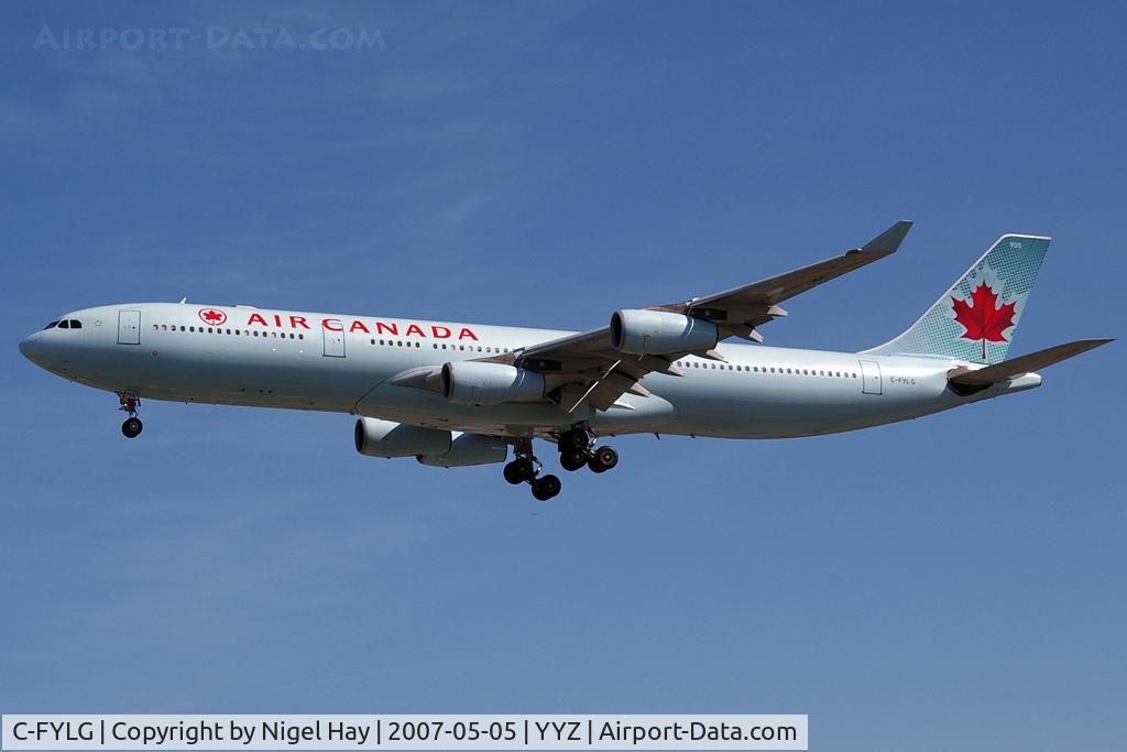 C-FYLG, 1996 Airbus A340-313 C/N 175, Arrival on Rwy 05