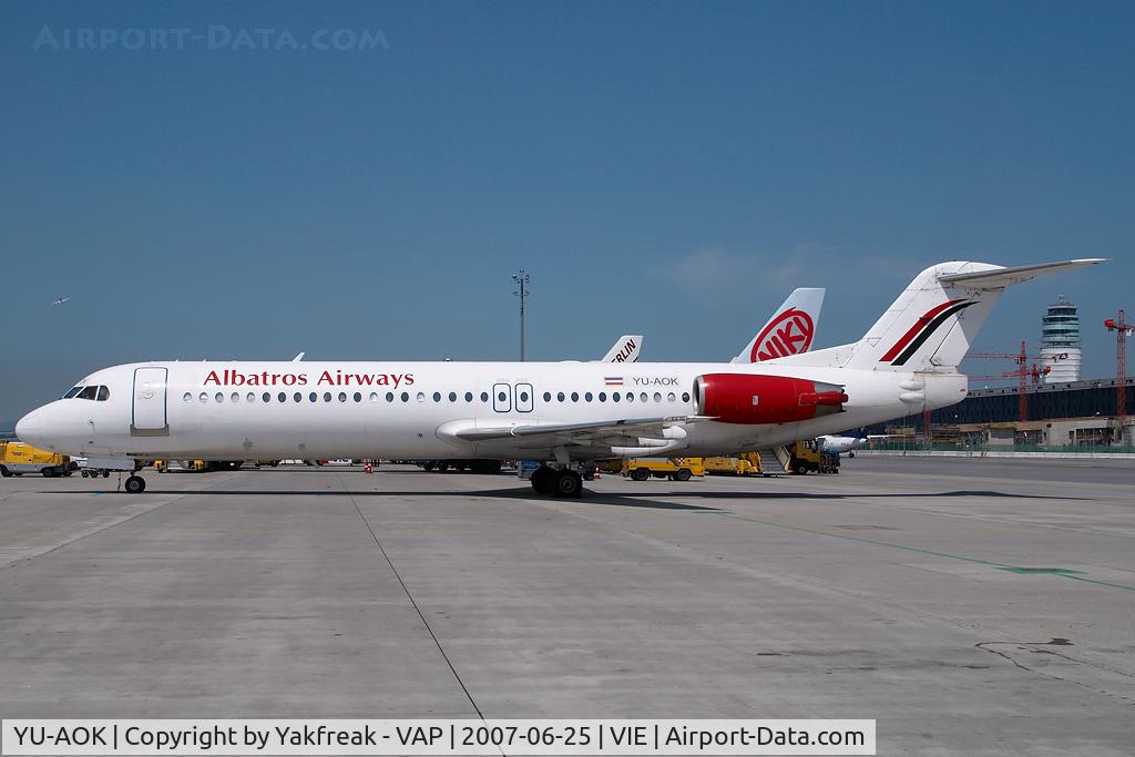 YU-AOK, 1989 Fokker 100 (F-28-0100) C/N 11272, Albatros Airways Fokker 100
