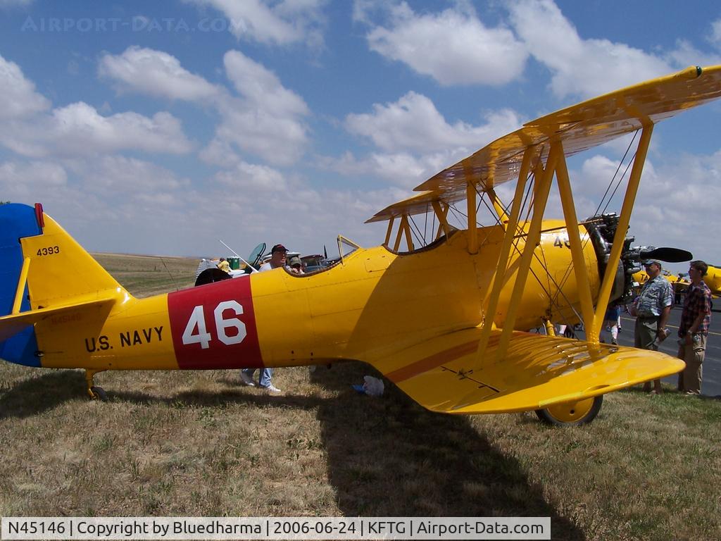 N45146, 1940 Naval Aircraft Factory N3N-3 C/N 4393, Side Profile