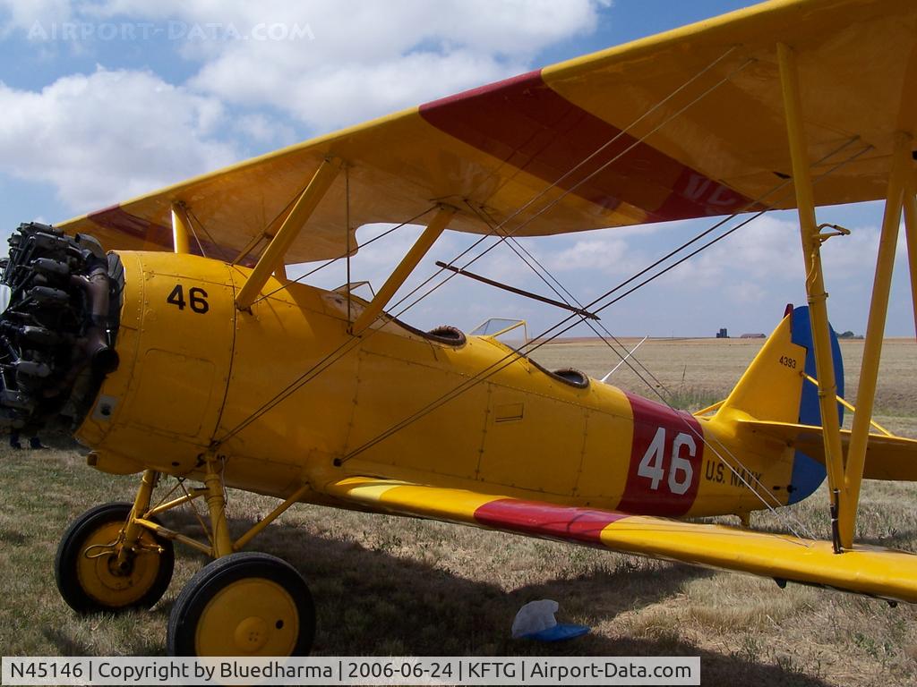 N45146, 1940 Naval Aircraft Factory N3N-3 C/N 4393, Port Front Side view