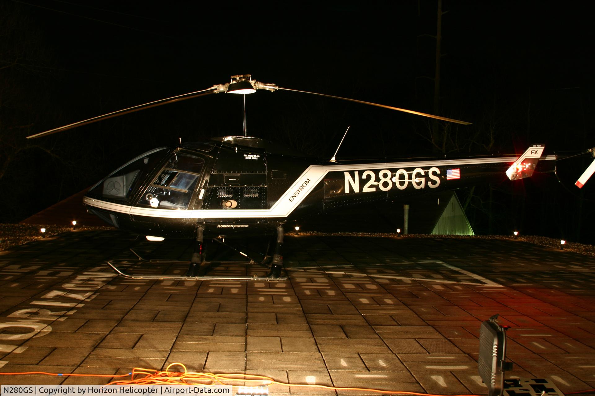 N280GS, 1991 Enstrom 280FX Shark C/N 2063, Horizon Helicopter's Rooftop Helipad