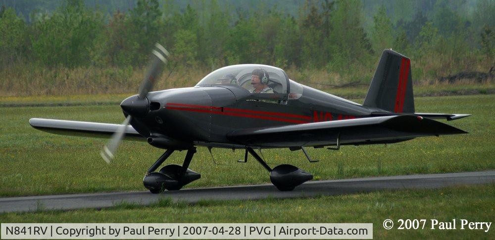 N841RV, 2004 Vans RV-6A C/N 24956, Chocolate VANS coming out from the hangar area