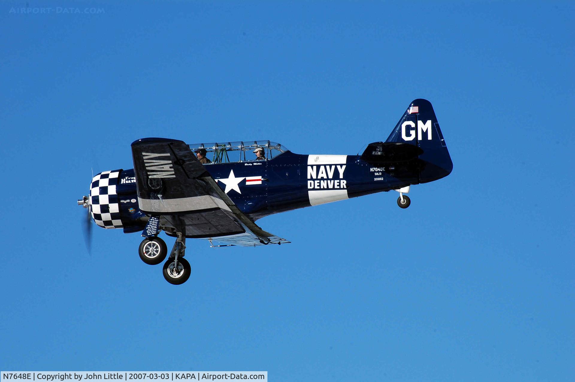 N7648E, 1942 North American SNJ-3 Texan C/N 78-6987, Touch and Go 17L