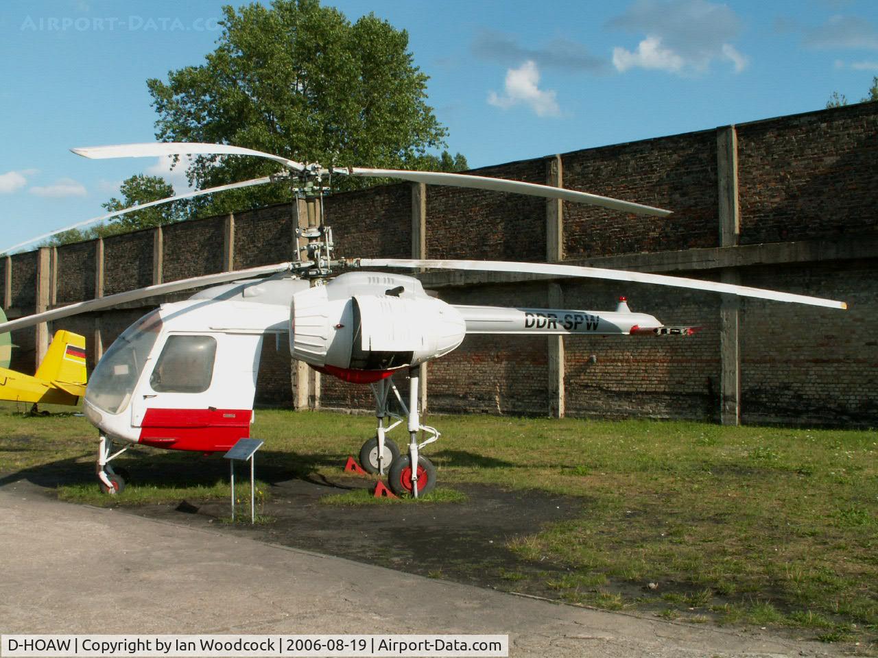 D-HOAW, Kamov Ka-26 Hoodlum C/N 7001404, Kamov Ka-26/Preserved at Peenemunde (marked as DDR-SPW)