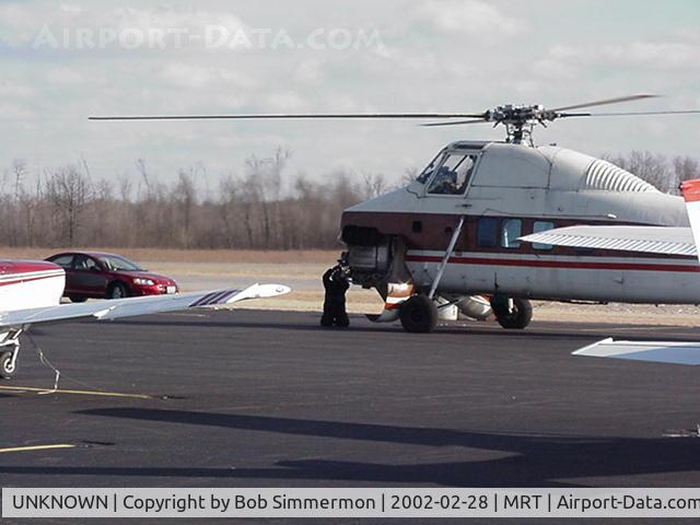 UNKNOWN, , Midwest Helicpoters S58 getting an unscheduled engine replacement on the ramp at Marysville, OH