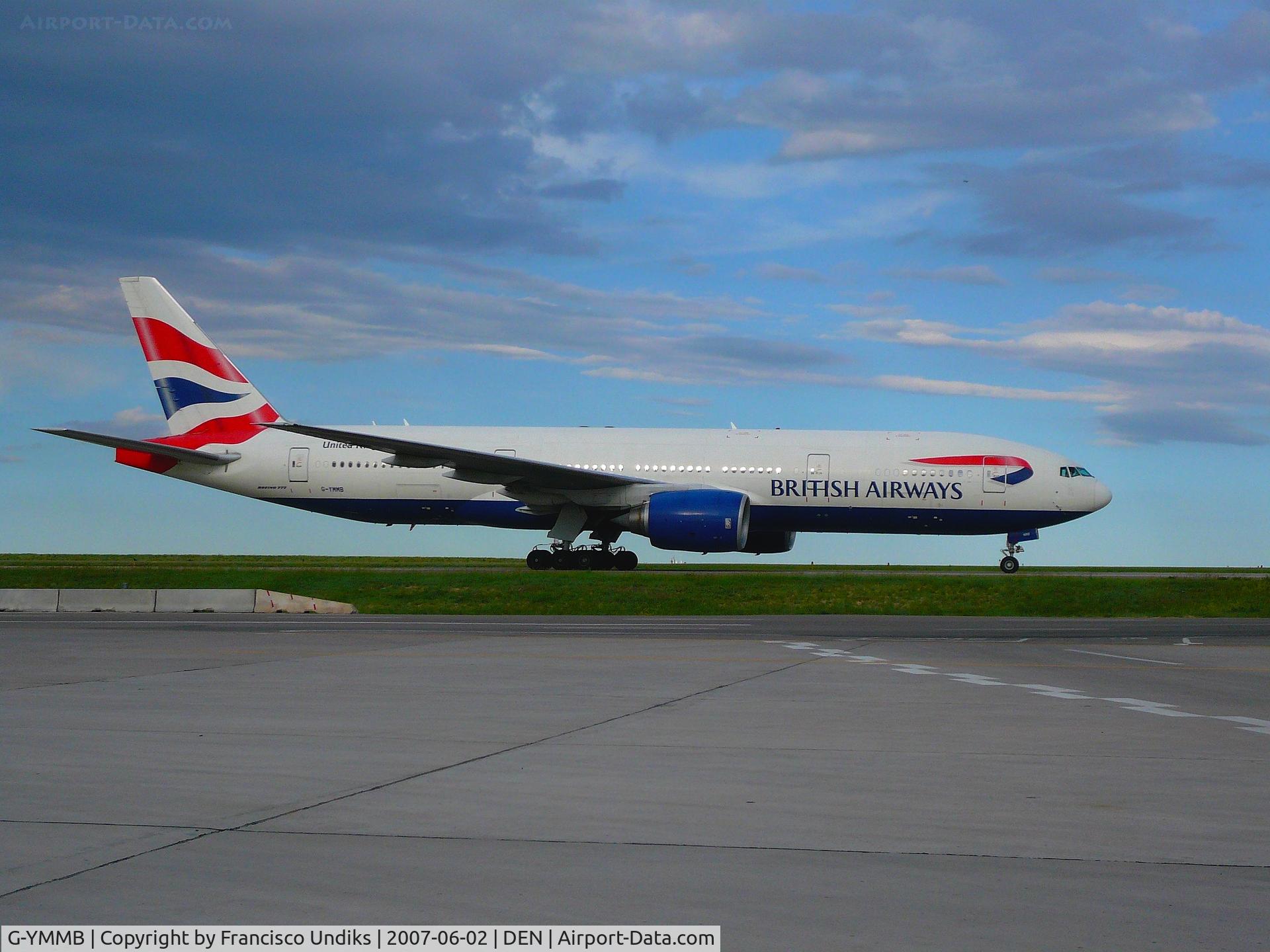 G-YMMB, 2000 Boeing 777-236/ER C/N 30303, Flight 219 from LHR.