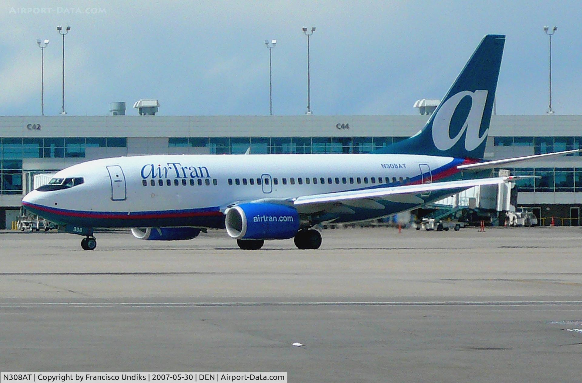 N308AT, 2006 Boeing 737-7BD C/N 35109, Flight 306 to ATL