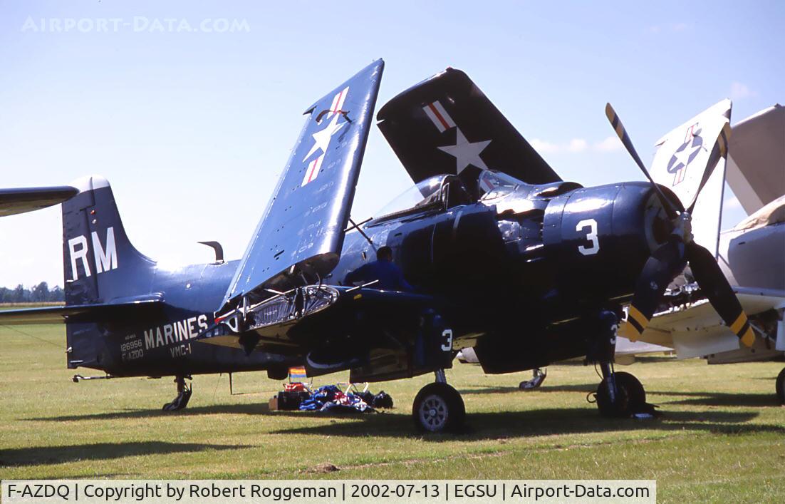 F-AZDQ, Douglas AD-4N Skyraider C/N 7756, Painted as U.S.Marines RM 3