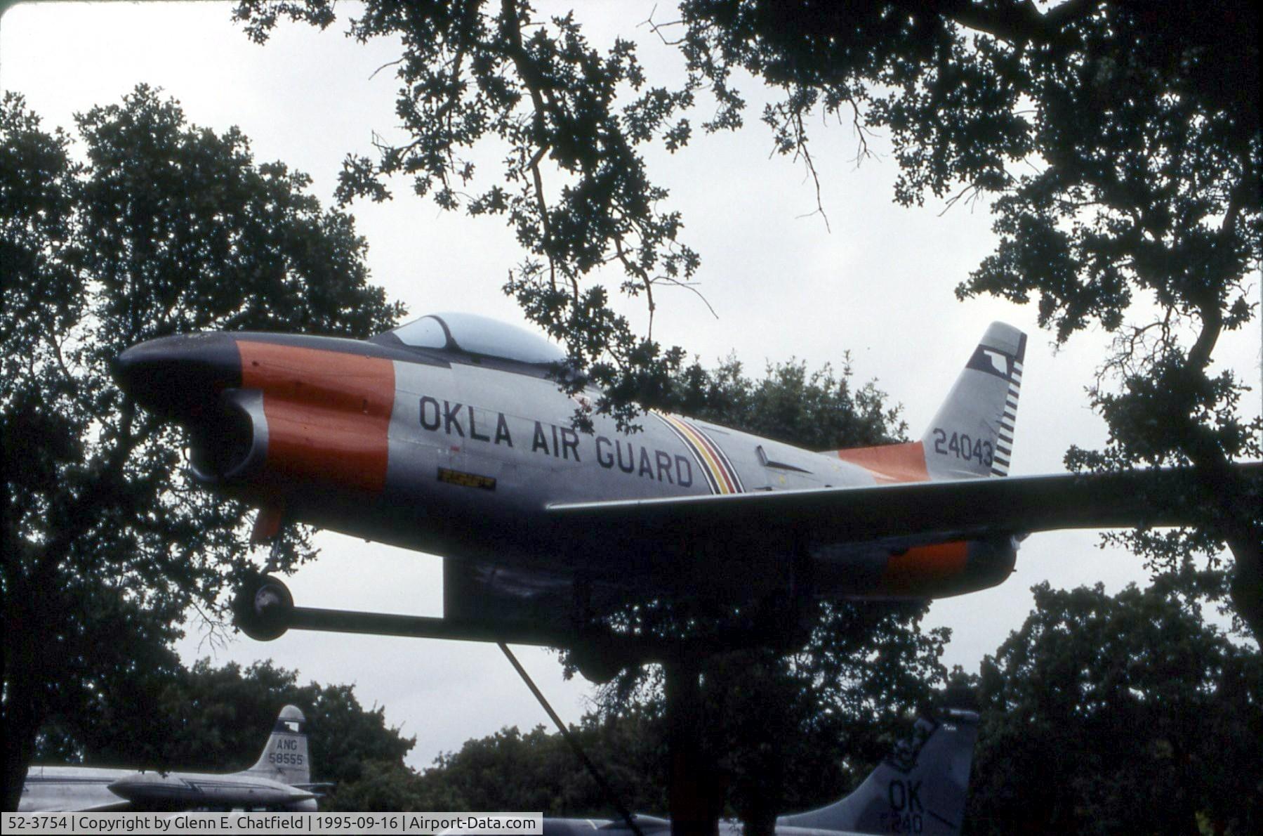 52-3754, 1952 North American F-86D Sabre C/N 190-157, F-86D at the 45th Infantry Division Museum in Oklahoma City