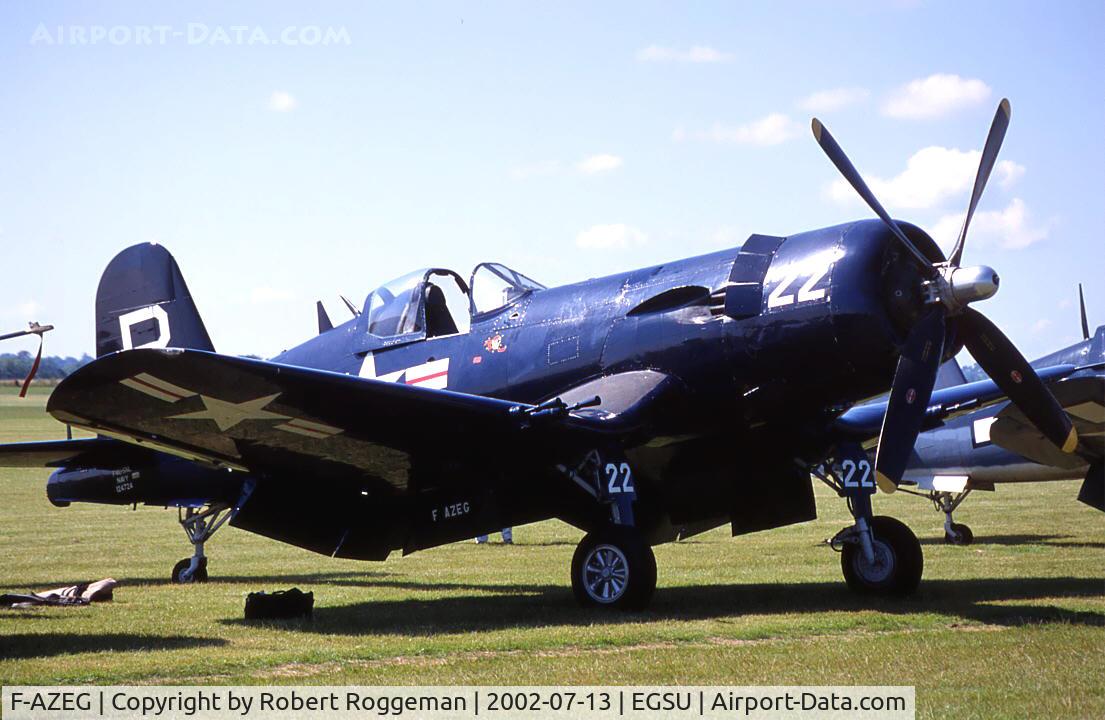 F-AZEG, 1944 Vought F4U-5NL Corsair C/N 124-724, U.S.Navy VC-3 22