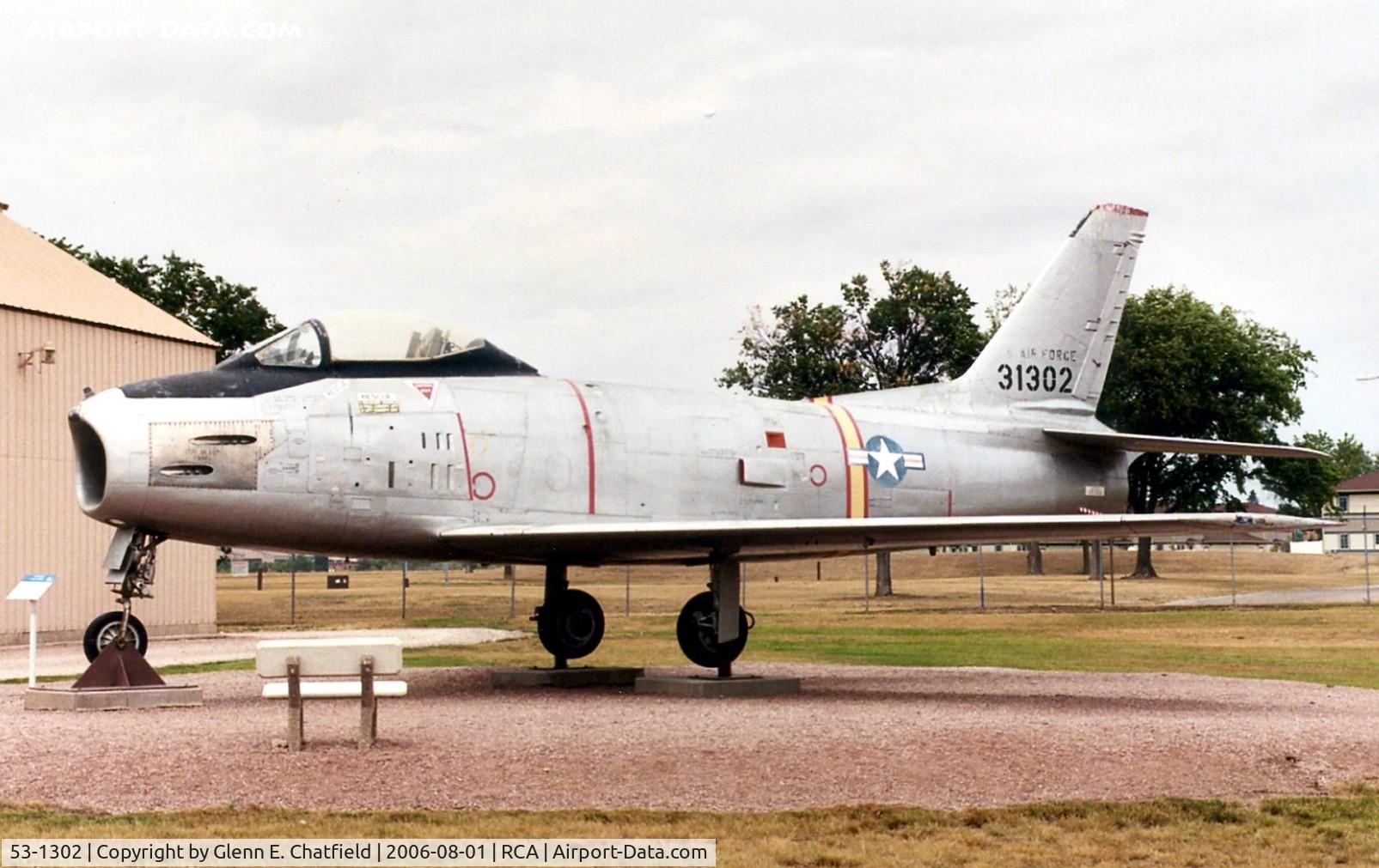 53-1302, 1953 North American F-86H-10-NH Sabre C/N 203-74, F-86H at the South Dakota Air & Space Museum