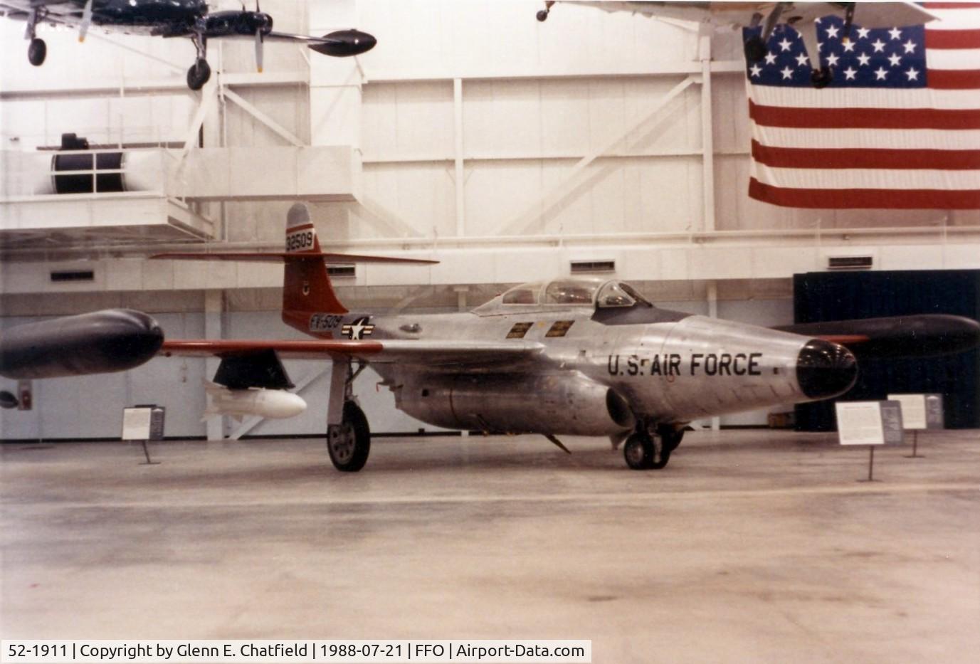 52-1911, 1952 Northrop F-89D Scorpion C/N Not found 52-1911, F-89D at the National Museum of the U.S. Air Force