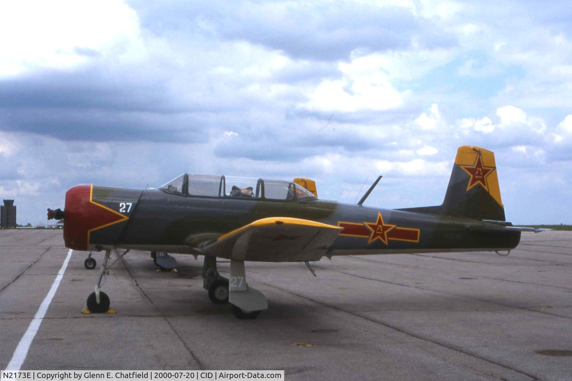 N2173E, 1992 Nanchang CJ-6 C/N 4332016, Stopping over for fuel.
