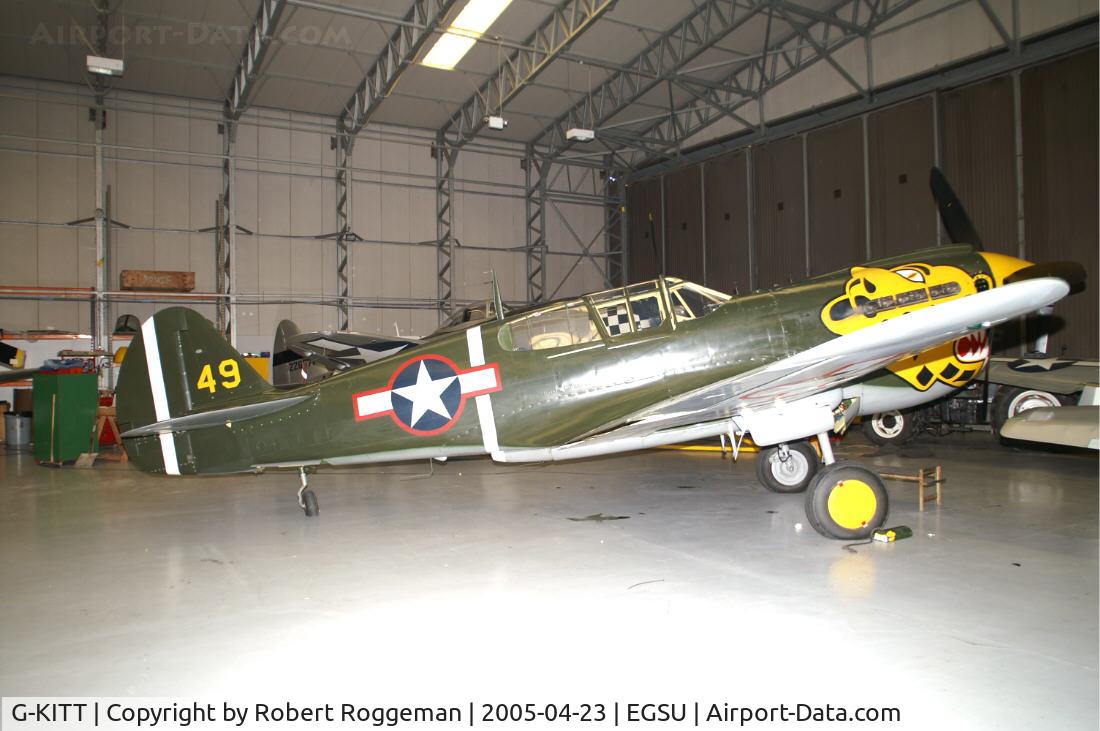 G-KITT, 1943 Curtiss P-40M Warhawk C/N 27490, Under maintenance.