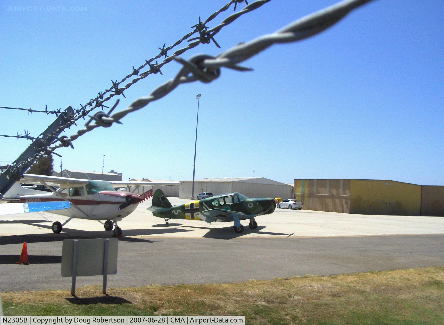 N2305B, 1948 Temco GC-1B Swift C/N 3605, 1948 TEMCO GC-1B SWIFT in WWII German camouflage livery, Continental C-125 125 Hp, barbed wire seems appropriate here