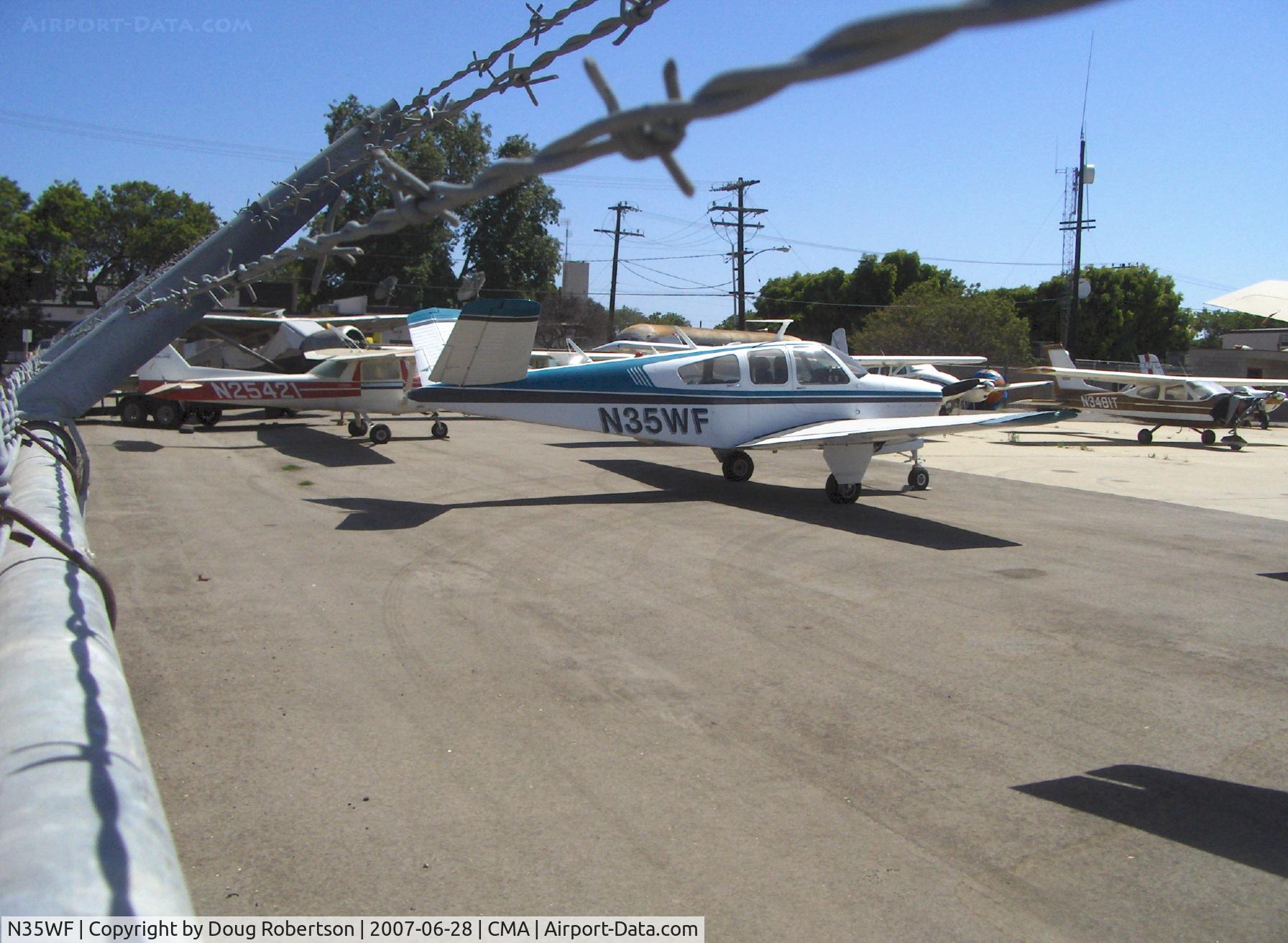 N35WF, 1959 Beech F35 Bonanza C/N D-4223, 1959 Beech F35 BONANZA, Continental E225-8 225 Hp, window mods