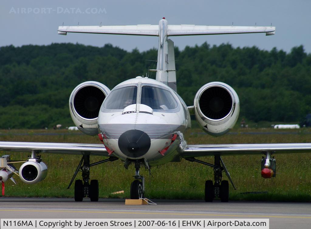 N116MA, 1977 Gates LearJet 36A C/N 029, See what it has under it's wings. Picture made at Volkel AB, Netherlands