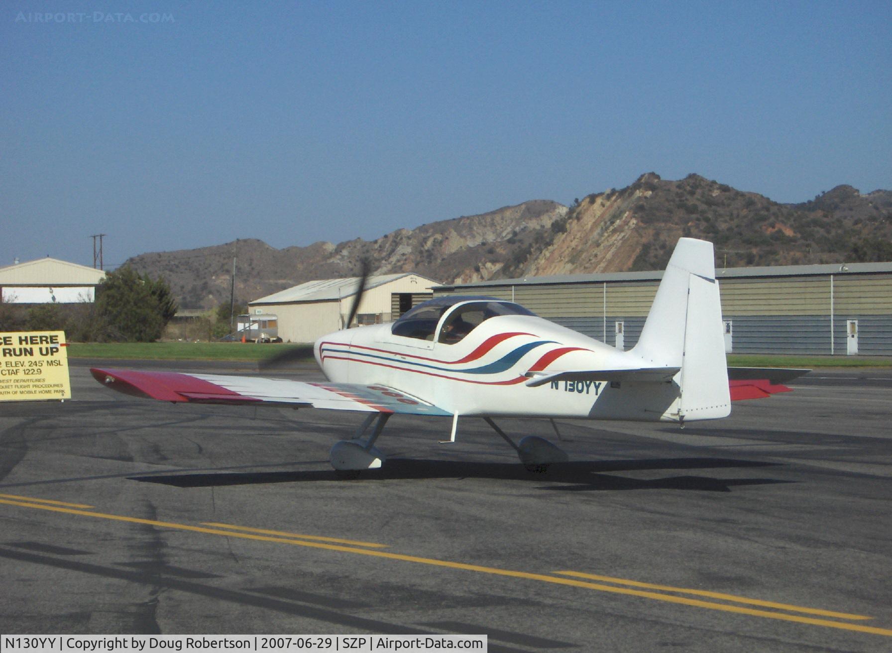 N130YY, 2000 Vans RV-6A C/N 21873, 2000 Wainwright VAN's RV-6A, Lycoming O-36-A1D 180 Hp, holding short