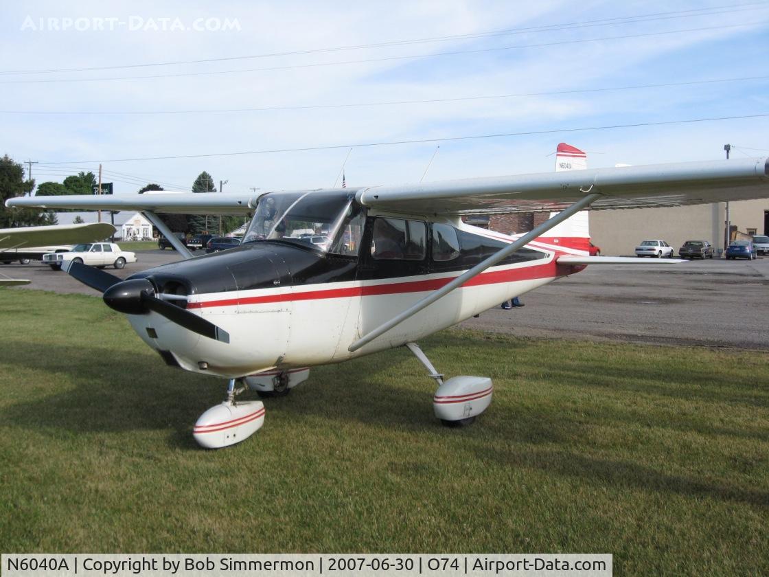 N6040A, 1956 Cessna 172 C/N 28640, Visiting Mt. Victory, OH for breakfast