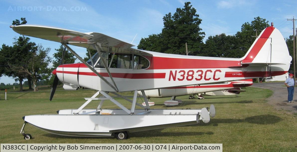 N383CC, 2001 Piper/cub Crafters PA-18-150 C/N 9938CC, Visiting Mt. Victory, OH for breakfast