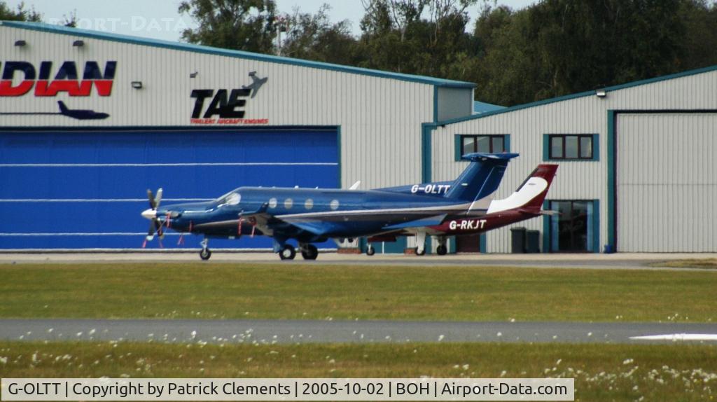 G-OLTT, 2005 Pilatus PC-12/45 C/N 648, PARKED OUTSIDE MERIDEAN