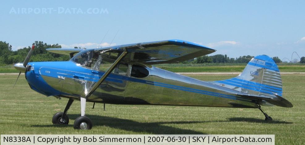 N8338A, 1952 Cessna 170B C/N 25190, Fly-in at Sandusky, OH