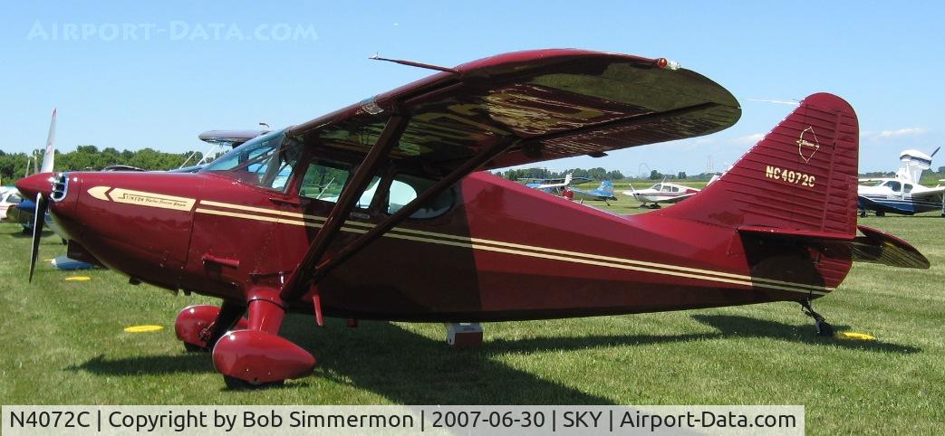 N4072C, 1949 Stinson 108-3 Voyager C/N 108-5072, Fly-in at Sandusky, OH