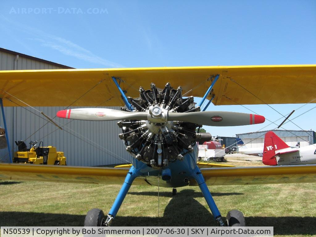 N50539, 1941 Boeing A75N1 (PT-17) C/N 75-2124, Fly-in at Sandusky, OH