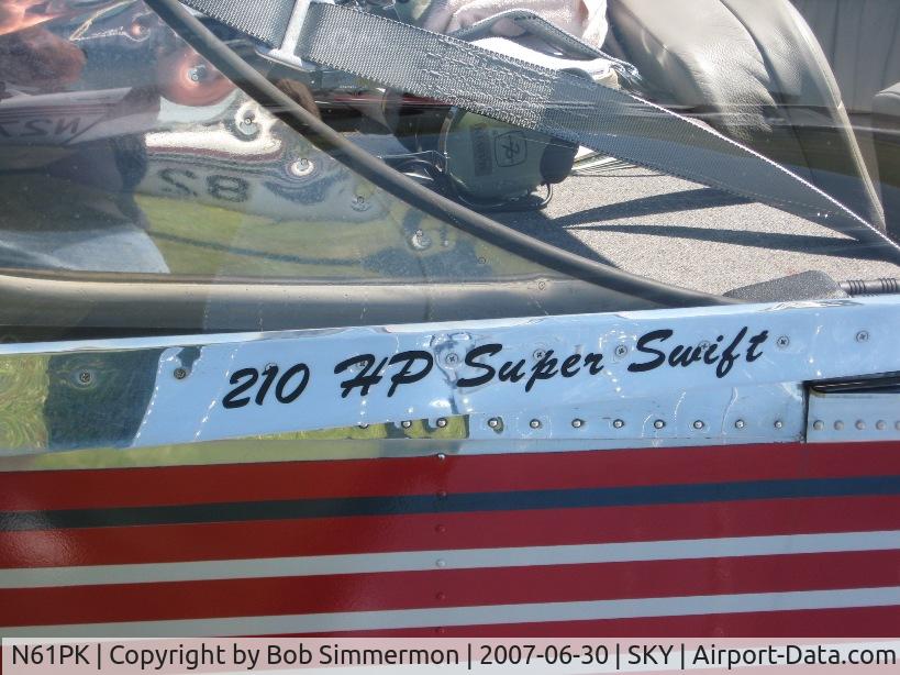 N61PK, 1946 Globe GC-1B Swift C/N 1031, Fly-in at Sandusky, OH