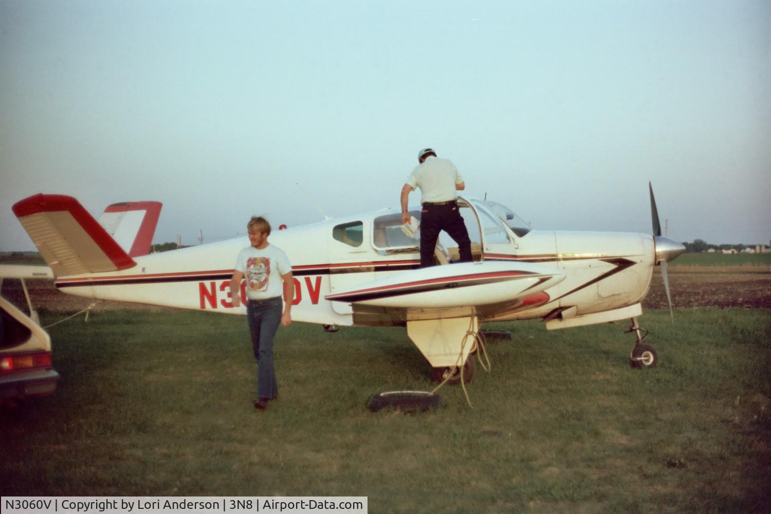 N3060V, 1947 Beech 35 Bonanza C/N D-473, Northern Minnesota, Summer 1981