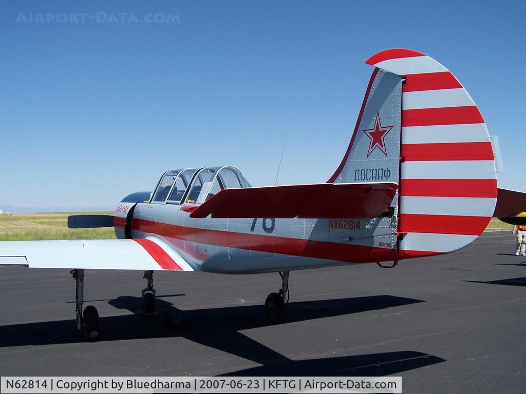N62814, 1985 Yakovlev Yak-52 C/N 855706, Port Tail View