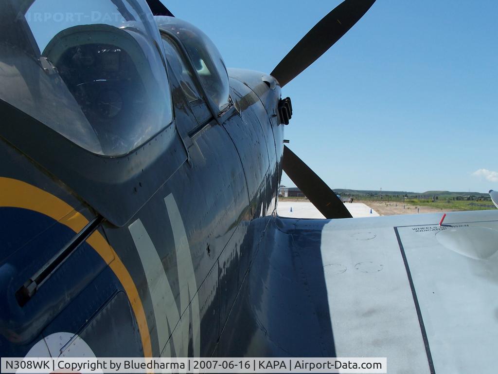 N308WK, 1945 Supermarine 361 Spitfire Tr9 C/N CBAF.4494, Detail view towards the front.