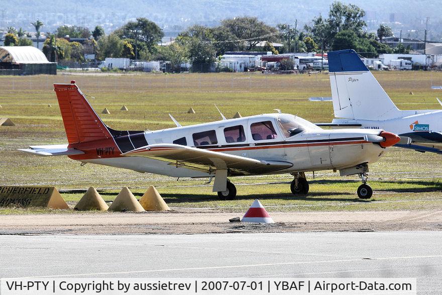 VH-PTY, 1976 Piper PA-32R-300 Cherokee Lance C/N 32R-7680523, Parked at Archerfield Aerodrome, Australia