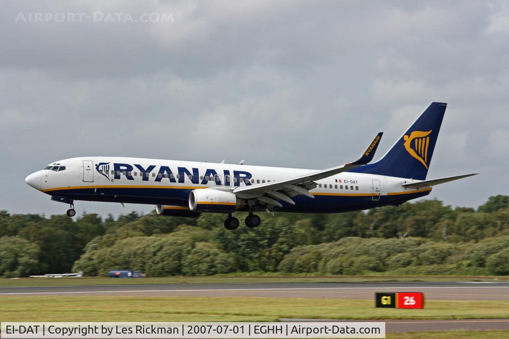 EI-DAT, 2003 Boeing 737-8AS C/N 33554, Ryanair