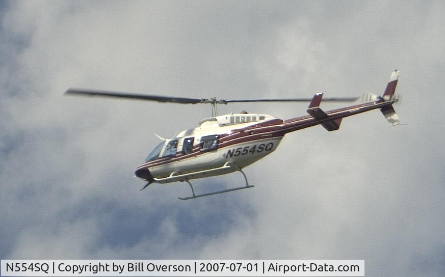 N554SQ, 1984 Bell 206L-3 LongRanger III C/N 51099, Over Mill Creek