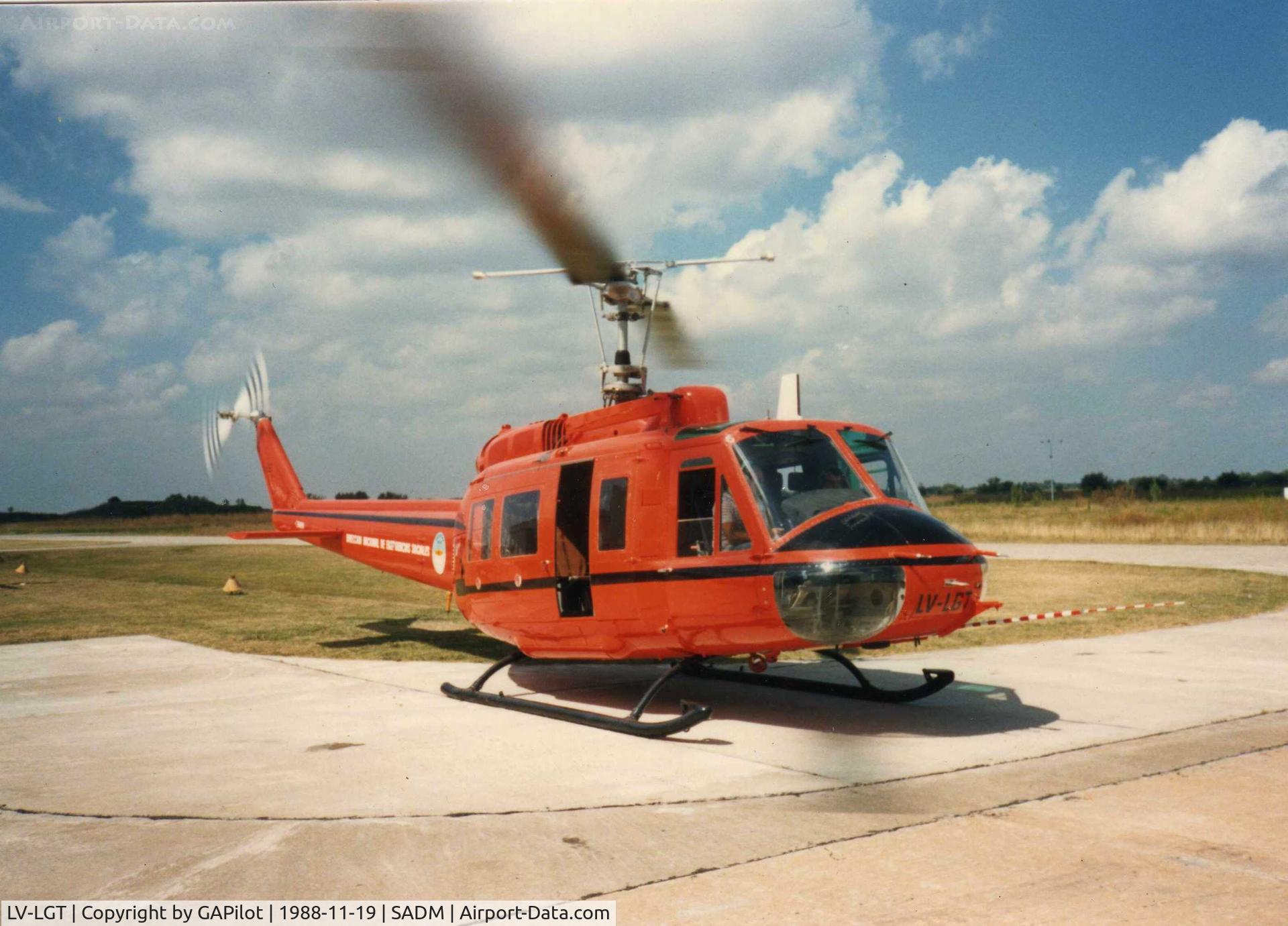 LV-LGT, Bell 205A-1 C/N 30108, Bell 205 used by Ministerio de Salud y Accion Social