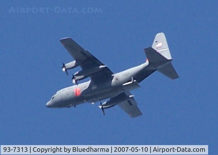 93-7313, 1993 Lockheed C-130H Hercules C/N 382-5378, C-130 Hercules Flight over Columbine High School A C-130 Hercules from the 302nd Air Wing, Peterson Air Force Base, Colo.