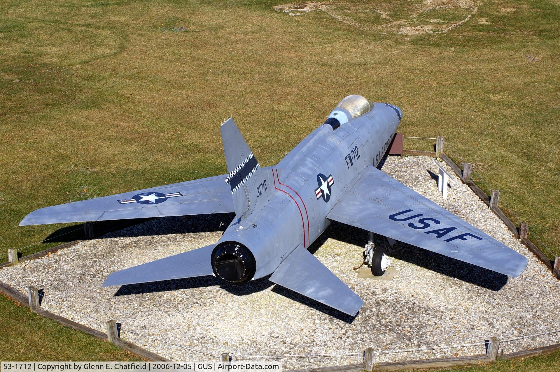 53-1712, 1955 North American F-100C Super Sabre C/N 214-4, F-100C at the Grissom AFB museum