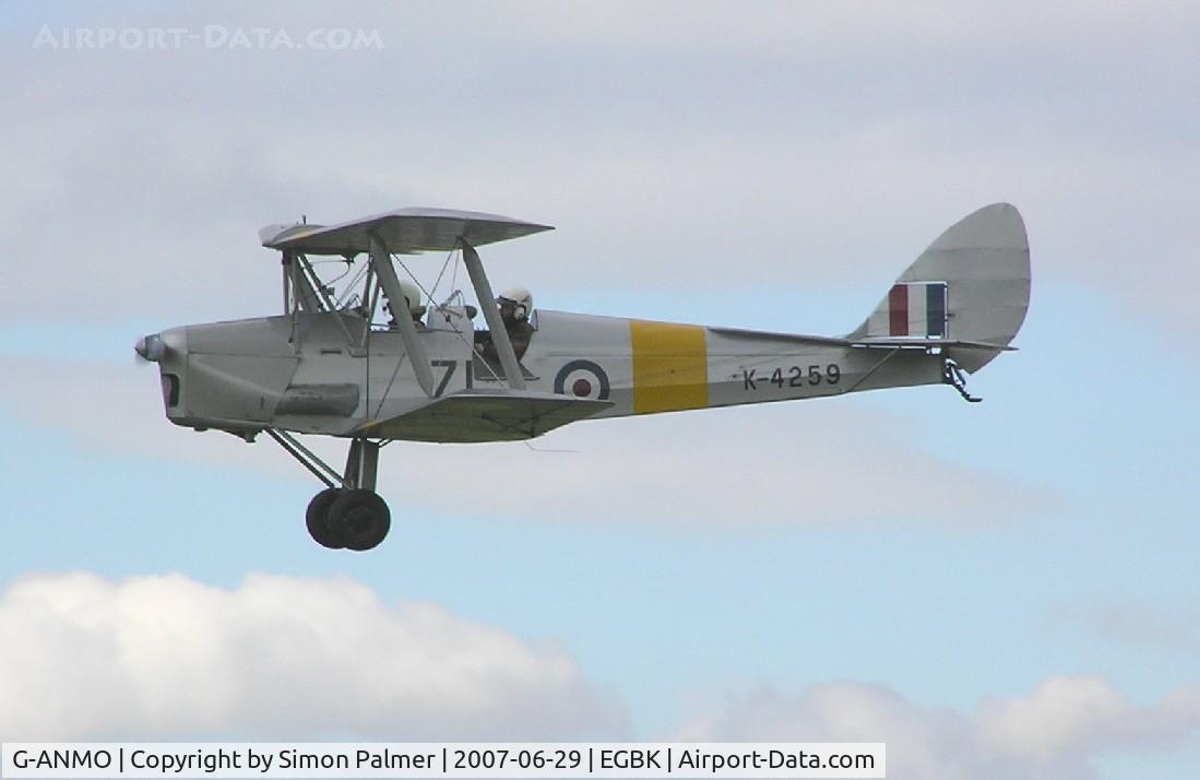 G-ANMO, 1935 De Havilland DH-82A Tiger Moth II C/N 3255, Tiger Moth K-4259 lands at Sywell