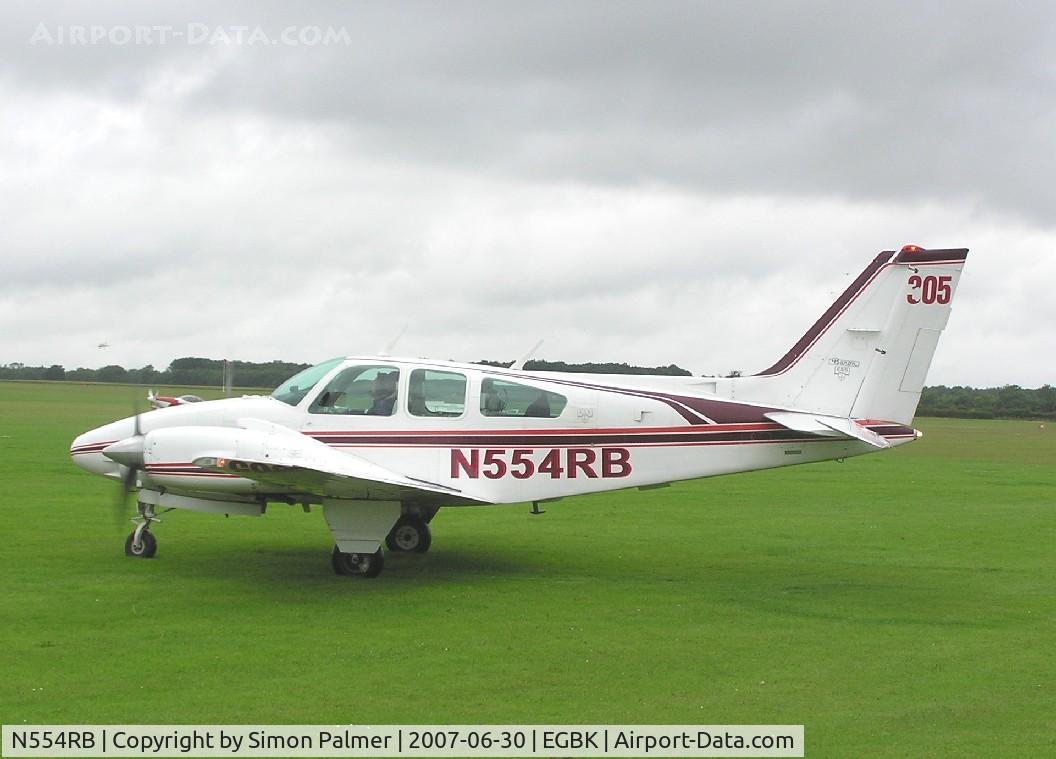 N554RB, 1978 Beech E-55 Baron C/N TE1141, Baron taking part in Air Racing at Sywell