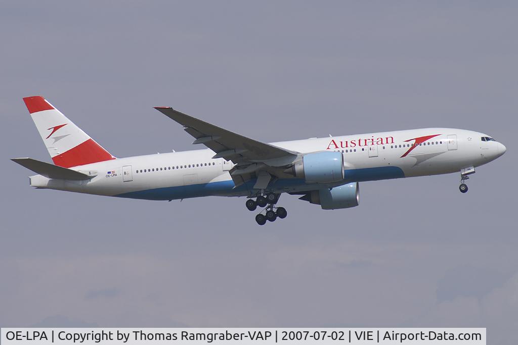 OE-LPA, 1997 Boeing 777-2Z9/ER C/N 28698, Austrian Airlines Boeing 777-200