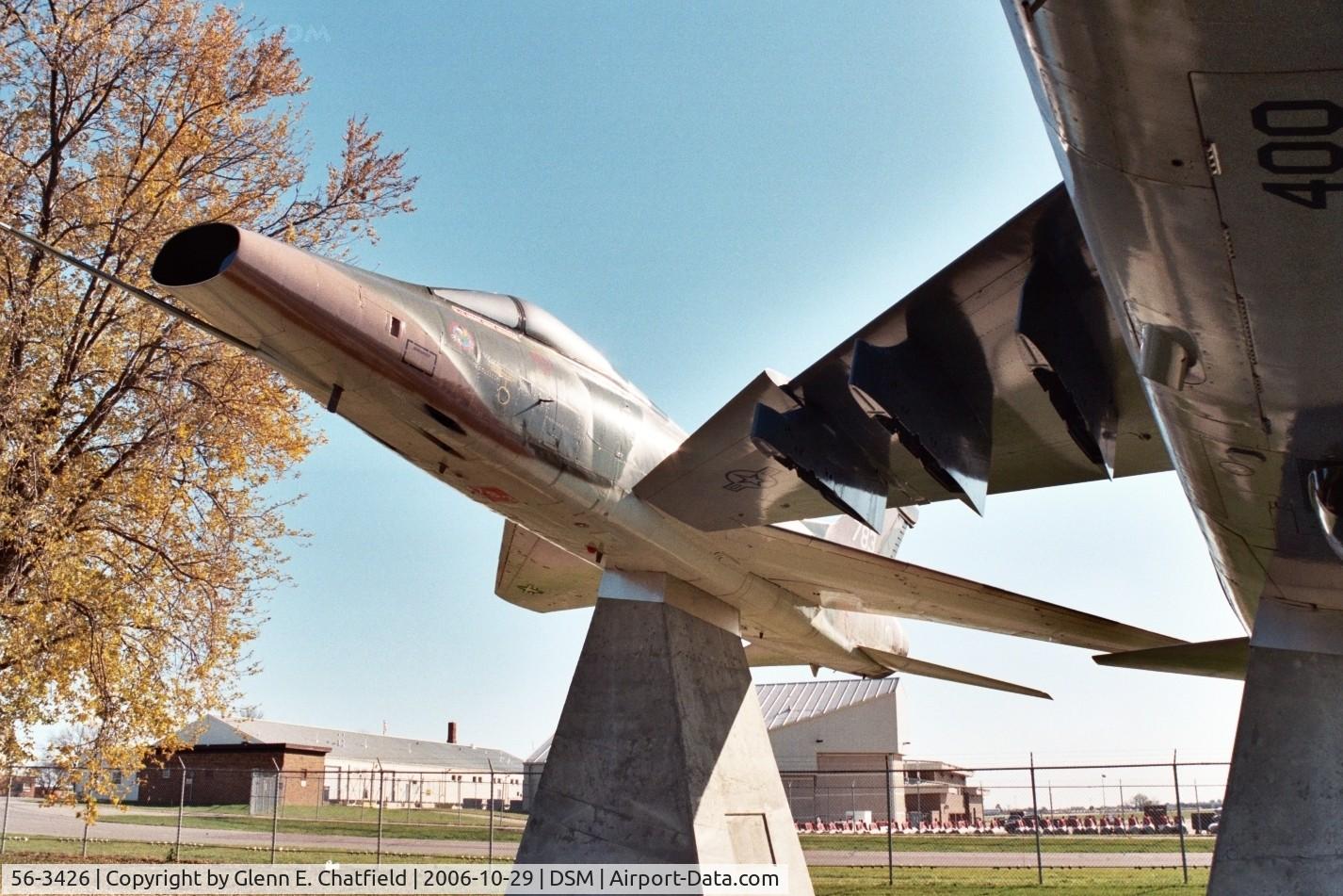 56-3426, 1956 North American QF-100D Super Sabre C/N 245-76, F-100D mounted at the ANG base