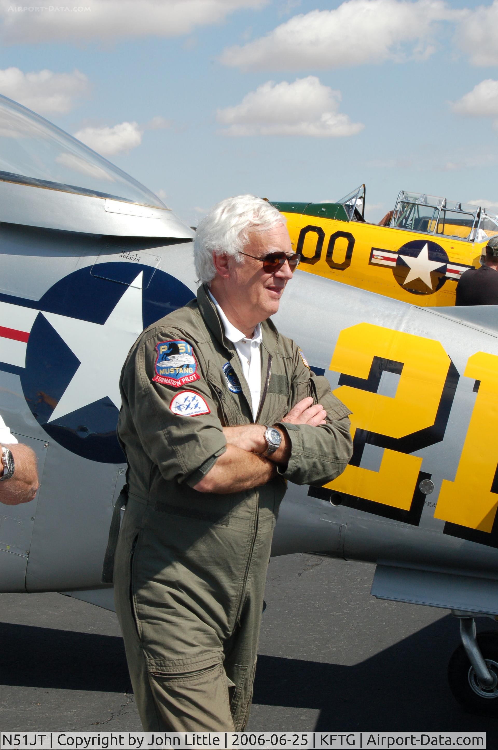N51JT, 1946 North American P-51D Mustang C/N 122-41122 (44-74582), Picture of Joe next to his Mustang
