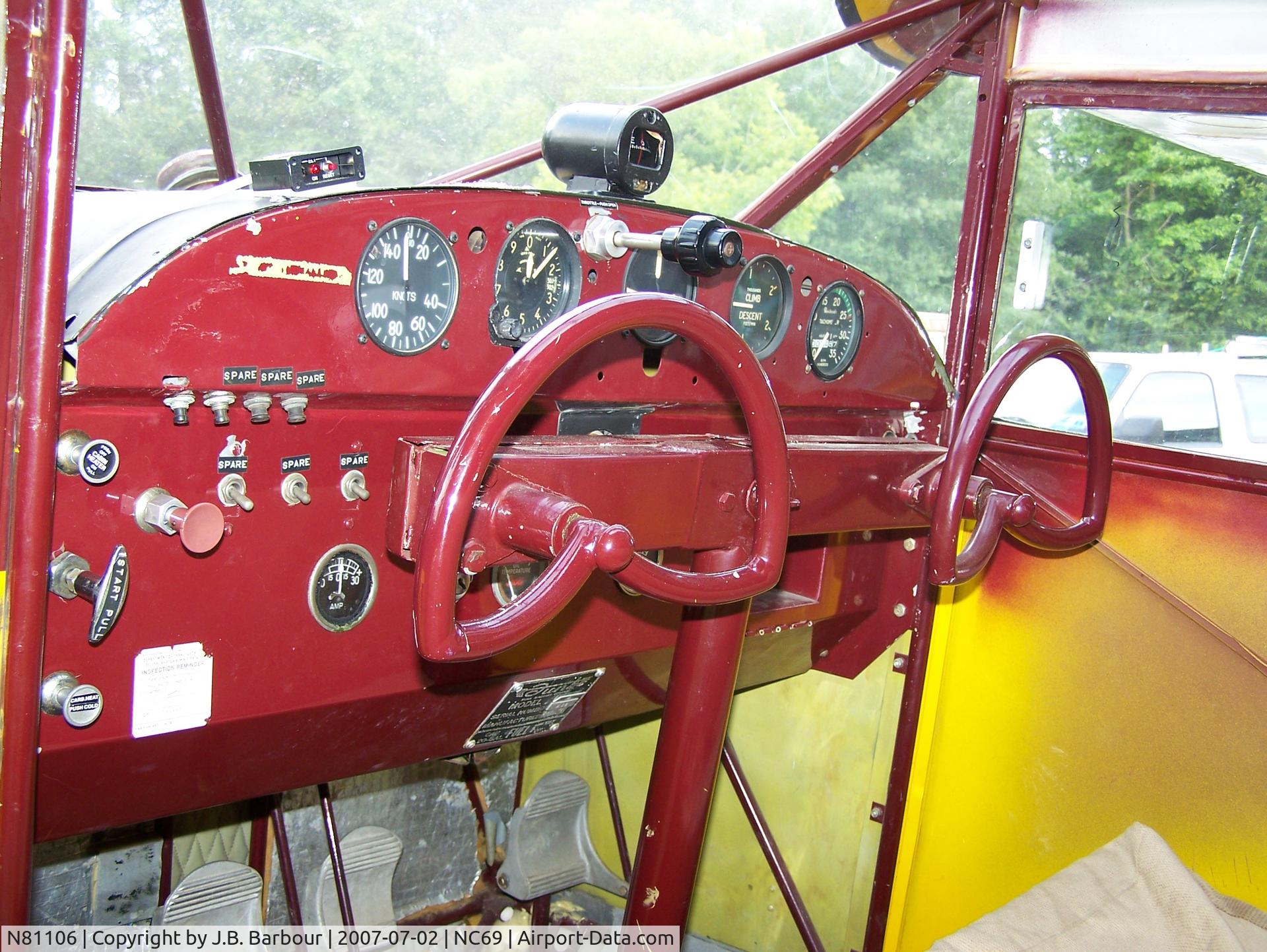 N81106, 1946 McClish Funk B75L C/N 236, I can almost picture a young GI coming home from WWII and flying this bird.  He would have to be small though.  It's a tight fit.