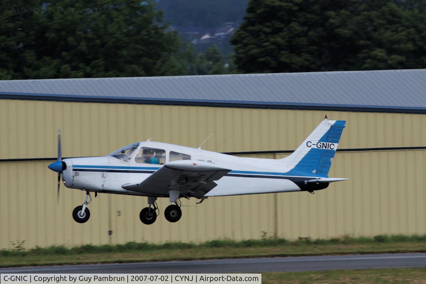 C-GNIC, 1974 Piper PA-28-140 Cherokee Cruiser C/N 28-7525158, Just about down