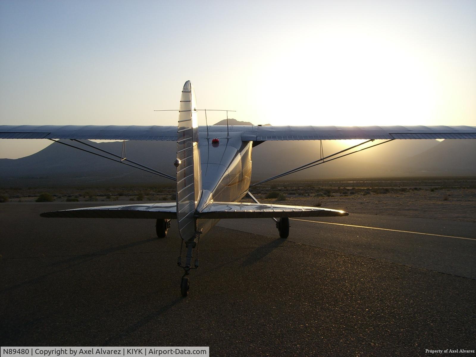 N89480, 1946 Cessna 140 C/N 8511, Sunset in the desert