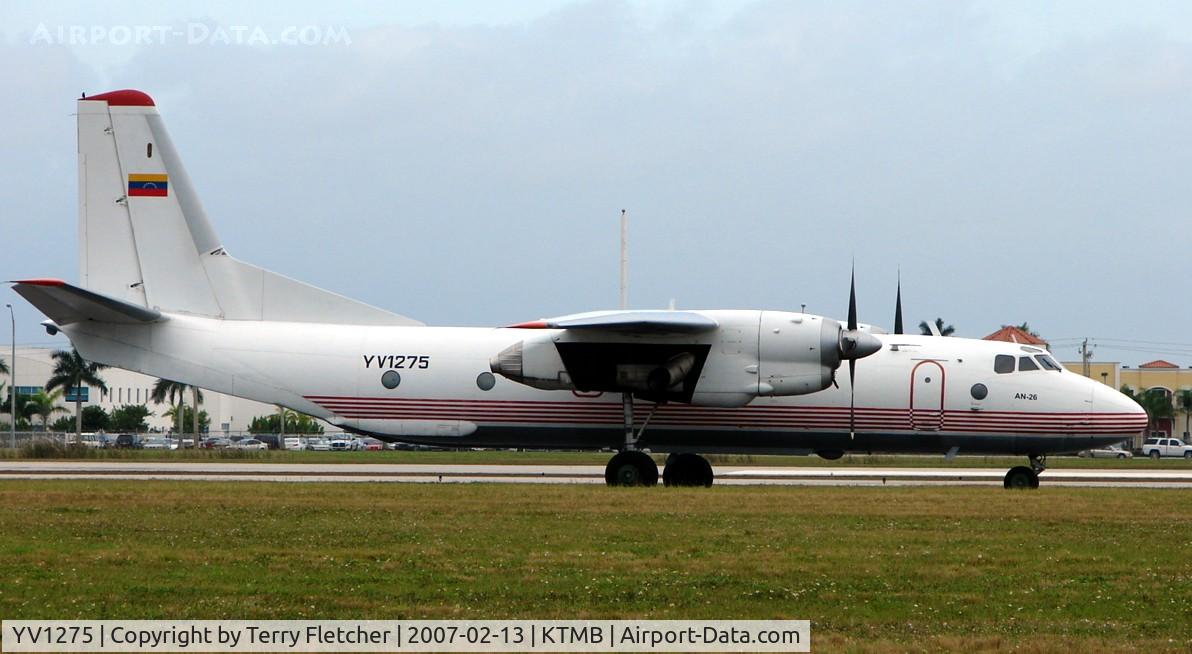 YV1275, 1981 Antonov An-26T C/N 10607, Antonov 26