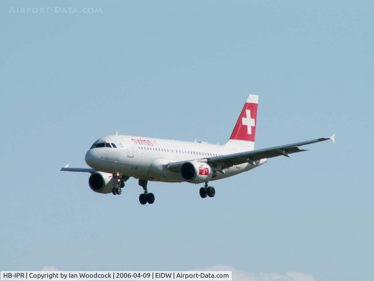 HB-IPR, 1999 Airbus A319-112 C/N 1018, A319-112/Swiss International Airlines/Dublin
